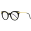 Pomellato womens oval eyeglasses pm0041o 001 black/gold 46mm