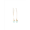 A Blonde and Her Bag jill long wire drop earring in chalcedony