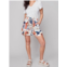 CHARLIE B floral linen shorts - c8009p-487b in saffron