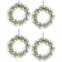Kurt Adler 4pc wreath with glitter christmas ornaments