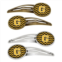 Carolines Treasures cj1053-ghcs4 letter g chevron black & gold barrettes hair clips, set of 4