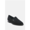 Rag & Co sara black suede slip-on loafers