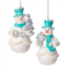Kurt Adler 4.5in snowman christmas ornaments (2 assorted)
