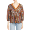 Status by Chenault womens boho stretch peasant top