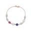Liv Oliver 18k rose gold multi shape gemstone bracelet