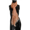 Malo peach linen knitted shawl wrap fringes womens scarf