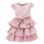 Pinolini pink satin ruffle bow dress