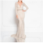 Terani Couture long sleeves lace gown in champagne