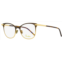 Pomellato womens rectangular eyeglasses pm0054o 002 brown/gold 50mm