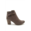 Qupid faux leather bootie in dark taupe