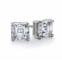 Suzy Levian sterling silver asscher-cut cubic zirconia 6mm 2.50 cttw stud earrings
