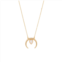 Adornia Fine adornia horn floating pear moonstone necklace 14k gold vermeil