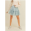 MABLE jaylani tulle mini skirt in dusty blue