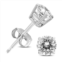 The Eternal Fit almost 3/4 carat tw round diamond solitaire stud earrings in 14k white gold
