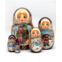G. DeBrekht designocracy winter play 5-piece russian matryoshka wooden nested dolls set