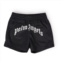 PALM ANGELS black curved logo swimming shorts