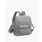 Jen & Co. amelia suede convertible backpack in grey blue