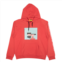 PYER MOSS red multi graphic pullover hoodie