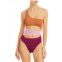 Bond-Eye rico womens colorblock cut-out one-piece swimsuit