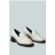 Rag & Co X moore lead lady loafers in white