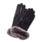 Surell Accessories cashmere-lined leather gloves