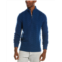 Kier + J mock neck quarter-zip wool & cashmere-blend pullover