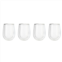Henckels cafe roma 4-pc double-wall glassware stemless white wine glass set