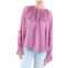 Ramy Brook womens tie neck polyester blouse