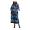 Connected Apparel plus womens printed wide-leg jumpsuit