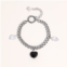 Joey Babi robyn black heart charm freshwater pearl bracelet