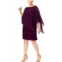 X by Xscape plus womens beaded knee-length cocktail and party dress