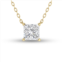 Lab Grown Diamonds lab grown 1/4 ctw floating princess cut diamond solitaire pendant in 14k yellow gold