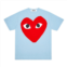 Comme Des Garcon blue & red heart t-shirt