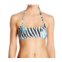 PQ Swim womens dreamy reversible seamless wave bikini top swimsuit in blue multi