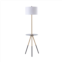Teamson home myra floor lamp with glass table and built-in usb