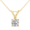 Lab Grown Diamonds lab grown 1/2 carat diamond solitaire pendant in 14k yellow gold (f-g color, vvs1-vvs2 clarity)