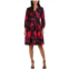 Signature By Robbie Bee petites womens floral midi cocktail and party dress