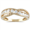 Monary 1/2 carat tw 9 stone diamond ring in 10k yellow gold