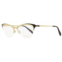 Emilio Pucci womens oval eyeglasses ep5073 028 gold/white 53mm