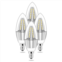 Fresh Fab Finds 4pcs 5w e12 candelabra bulbs, 600 lm, 50w equivalent, 6400k cold white, non-dimmable