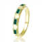 Rachel Glauber rg 14k gold plated emerald cubic zirconia band ring