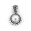 Samuel B. Jewelry sterling silver round dot deisgn white mabe pearl pendant