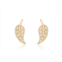 Ariana Rabbani diamond leaf earrings yellow gold