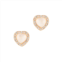 Adornia Fine adornia moonstone heart halo studs 14k gold vermeil