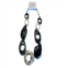 Tagua Jewelry la boca necklace in black/beige combo
