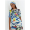 Chinti & Parker UK multicoloured wool-cashmere paradise t-shirt