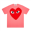 Comme Des Garcon pink heart t-shirt
