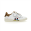Master of Arts white mickey + minnie leopard tab velcro sneakers