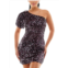 Crystal Doll juniors womens sequined mini bodycon dress