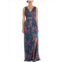 NW Nightway womens pleated maxi evening dress